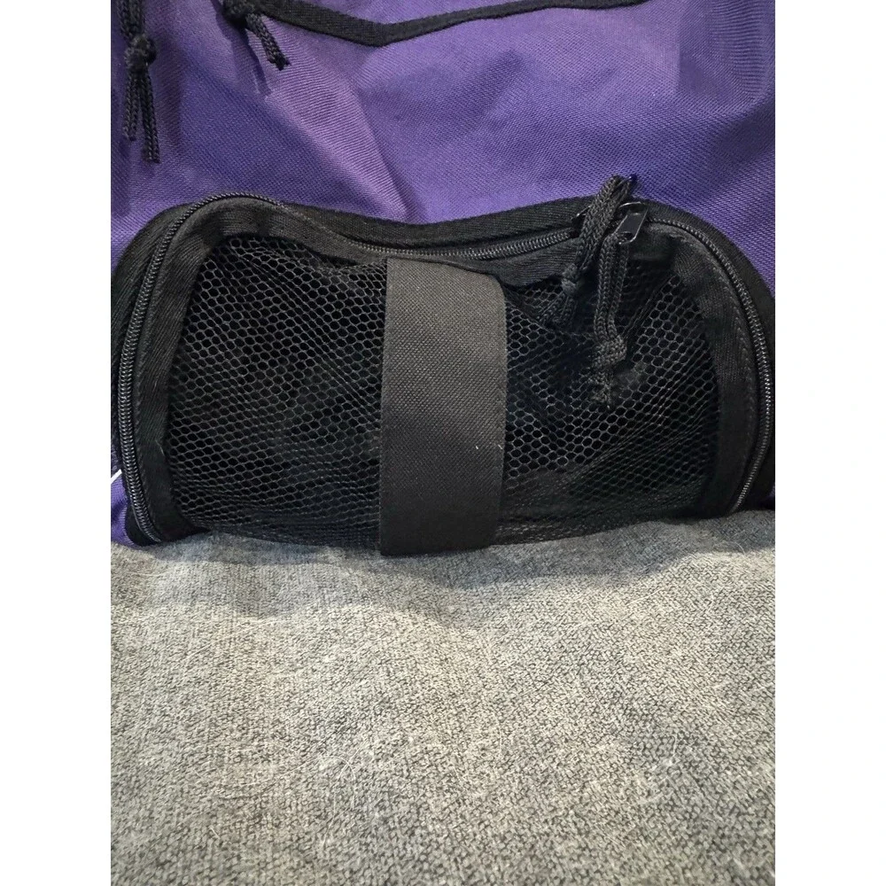 High Five Backpack Heavy Duty 600-Denier Polyester With Soft PVC Backing Purple